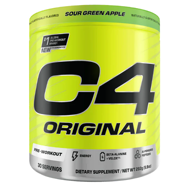C4 Original Pre Workout Green Apple 30 Serves New Formula