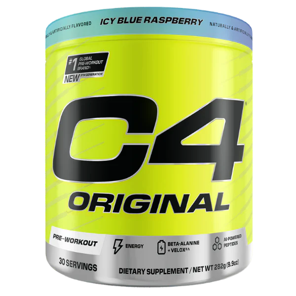 C4 Original Pre Workout Icy Blue Raspberry 30 Serves New Formula