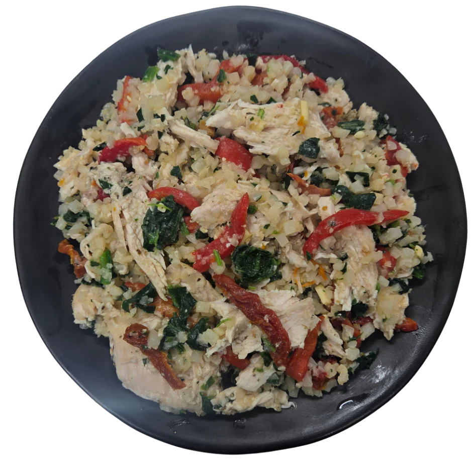 Tuscan Chicken 'Couscous' Low Carb