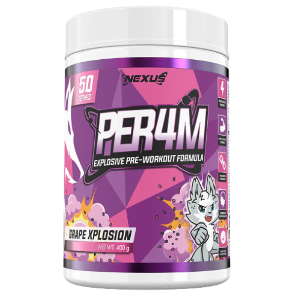 Nexus Per4m Pre-Workout Grape Xplosion 50 Serves