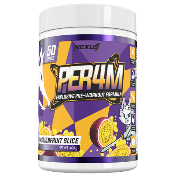 Nexus Per4m Pre-Workout Passionfruit Slice 50 Serves