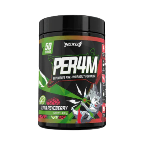 Nexus Per4m Pre-Workout Ultra Psycberry 50 Serves